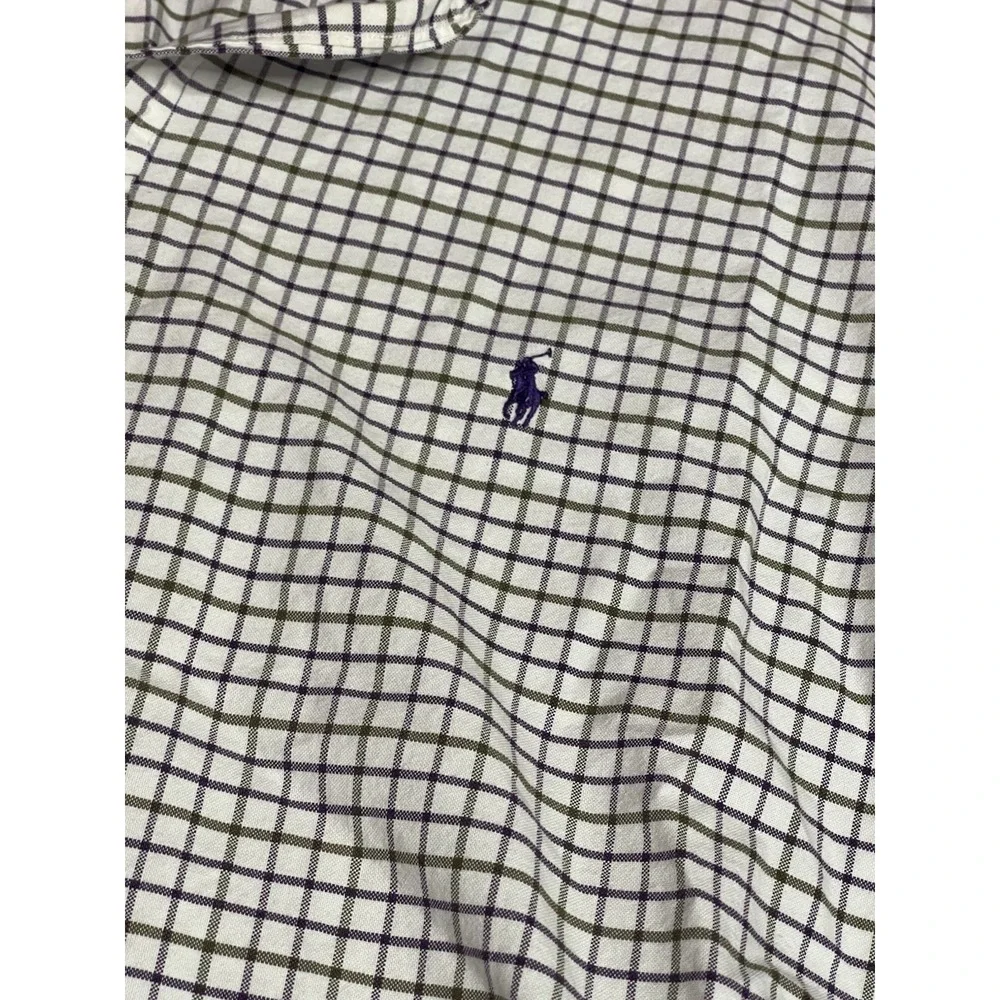 Ralph Lauren Polo Men's Classic Fit Blue Plaid Long Sleeve Button Down‎ 2XL Bag6